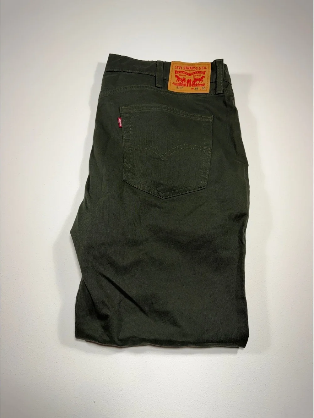 Levi’s 514 Straight Jeans Men’s 38x30 Olive Green New With Tags NWT